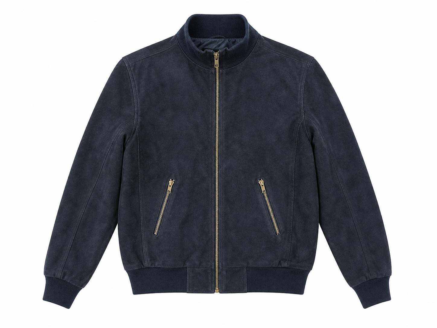 Suede – Navy Zipper Polo