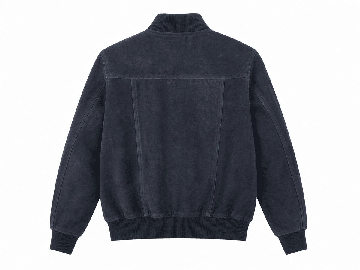 Suede – Navy Zipper Polo view 2