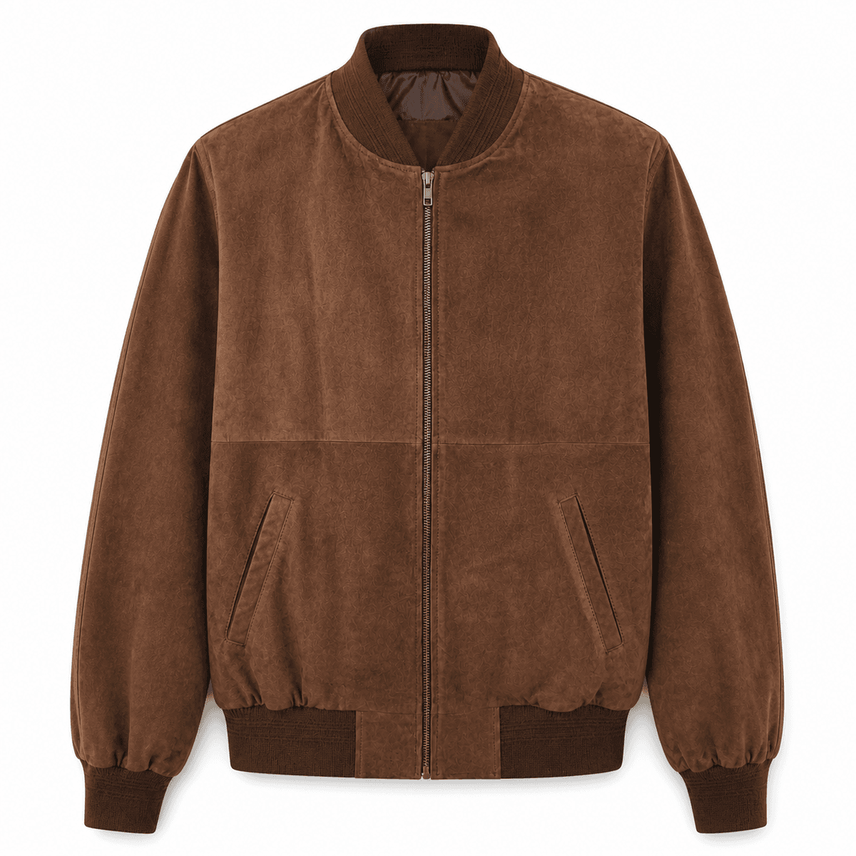 Suede – Tobacco Zipper Polo