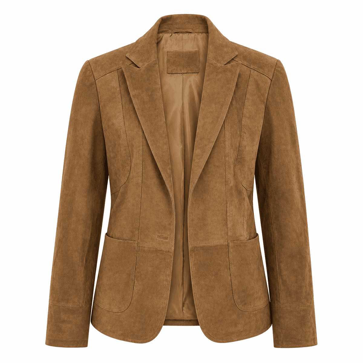 Suede – Gold Long Sleeve Blazer